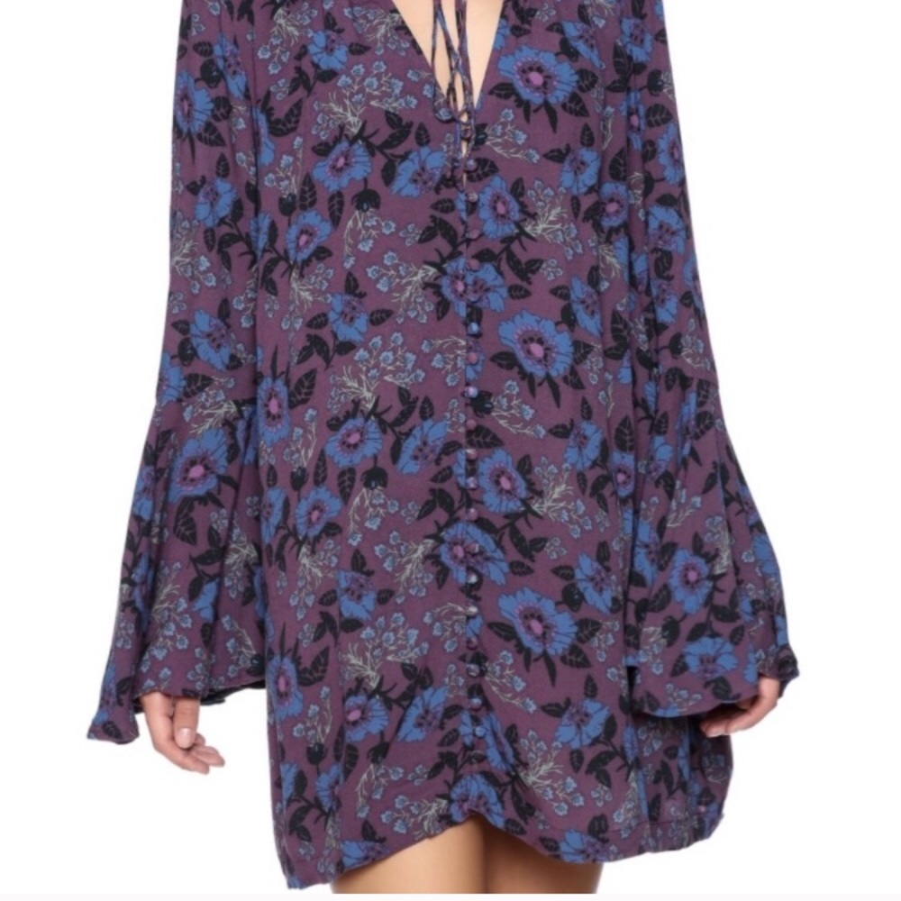 Free People Purple Long Sleeve Dress / Tunic